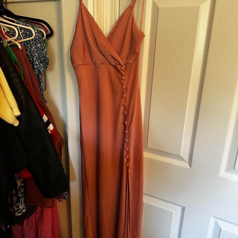 Zara Terracotta Sleeveless Maxi Dress